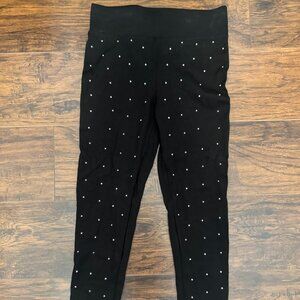 Alice Blue Rhinestone Leggings Black NEW